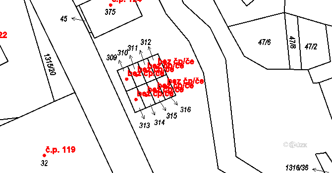 Děpoltovice 39673138 na parcele st. 316 v KÚ Děpoltovice, Katastrální mapa