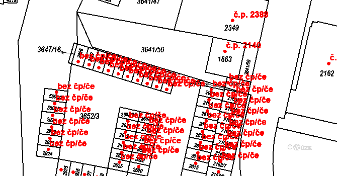 Břeclav 40777138 na parcele st. 2635 v KÚ Břeclav, Katastrální mapa