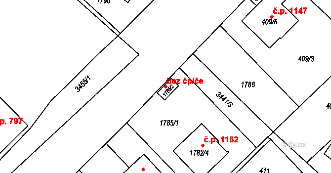 Orlová 42050138 na parcele st. 1785/2 v KÚ Poruba u Orlové, Katastrální mapa