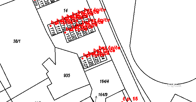 Kralupy nad Vltavou 42542138 na parcele st. 1124 v KÚ Lobeček, Katastrální mapa