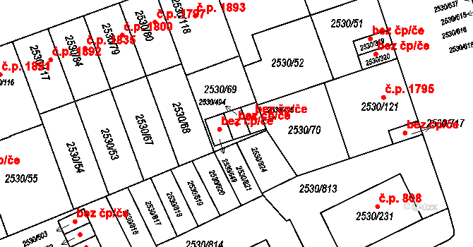 Opava 43595138 na parcele st. 2530/494 v KÚ Opava-Předměstí, Katastrální mapa