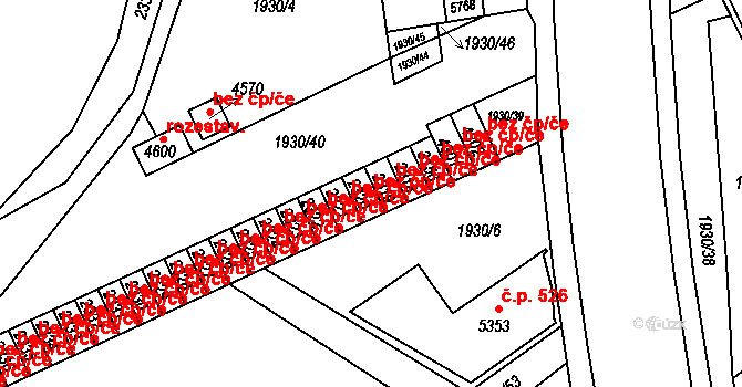 Trutnov 45018138 na parcele st. 2320 v KÚ Trutnov, Katastrální mapa