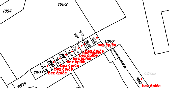 Třanovice 46662138 na parcele st. 76/3 v KÚ Třanovice, Katastrální mapa