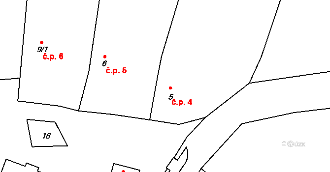Popice 4, Jihlava na parcele st. 5 v KÚ Popice u Jihlavy, Katastrální mapa