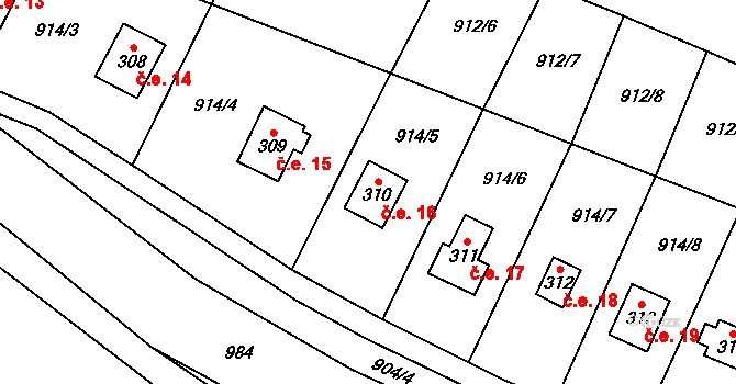 Doubravice 1.díl 16, Přestavlky u Čerčan na parcele st. 310 v KÚ Přestavlky u Čerčan, Katastrální mapa