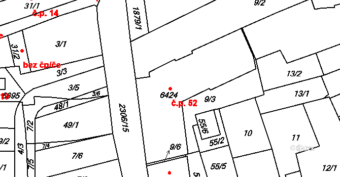 Beroun-Centrum 52, Beroun na parcele st. 6424 v KÚ Beroun, Katastrální mapa