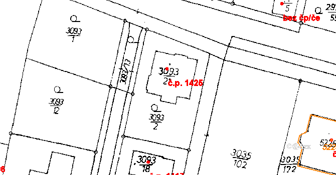 Poděbrady III 1425, Poděbrady na parcele st. 3093/21 v KÚ Poděbrady, Katastrální mapa