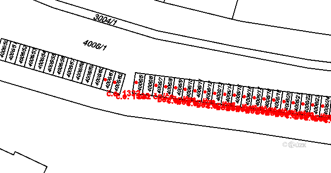 Předměstí 191, Litoměřice na parcele st. 4006/8 v KÚ Litoměřice, Katastrální mapa