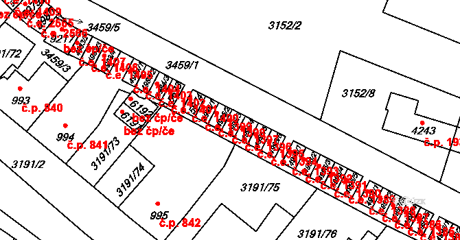Zlín 1397 na parcele st. 4995/3 v KÚ Zlín, Katastrální mapa