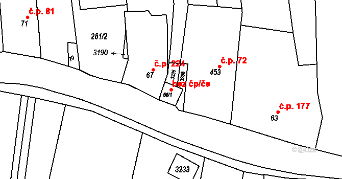 Žeravice 44587139 na parcele st. 66/1 v KÚ Žeravice u Kyjova, Katastrální mapa