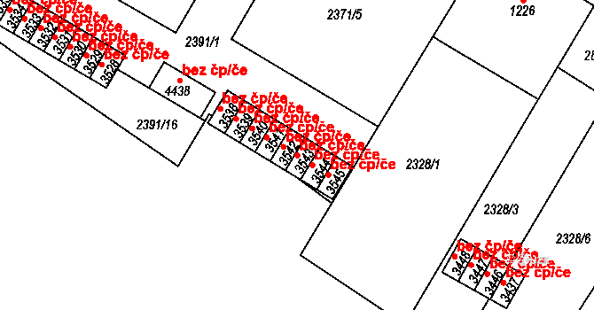 Česká Třebová 45455139 na parcele st. 3543 v KÚ Česká Třebová, Katastrální mapa