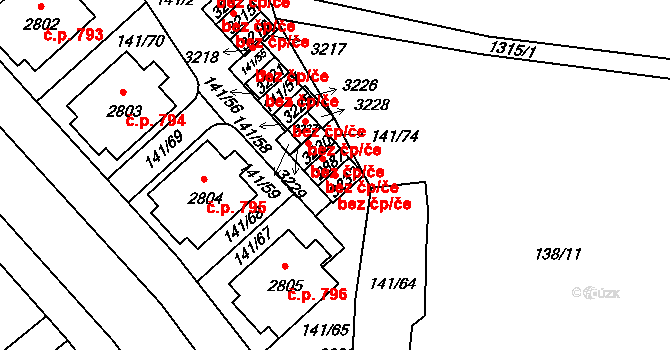 Mariánské Lázně 47463139 na parcele st. 3232 v KÚ Úšovice, Katastrální mapa