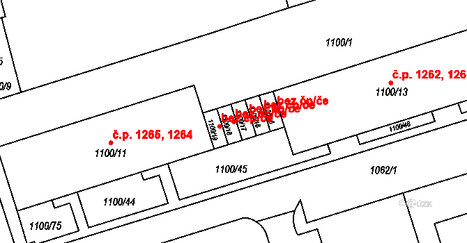 Frýdlant nad Ostravicí 49129139 na parcele st. 1100/18 v KÚ Frýdlant nad Ostravicí, Katastrální mapa