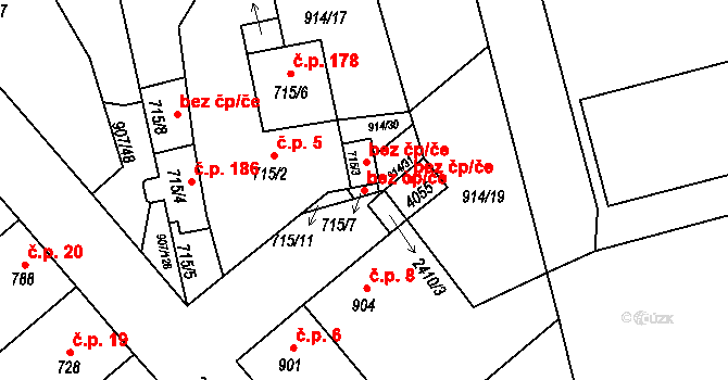 Beroun 50112139 na parcele st. 715/7 v KÚ Beroun, Katastrální mapa