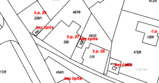 Čisovice 100843140 na parcele st. 1081 v KÚ Čisovice, Katastrální mapa