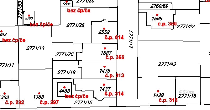 Klatovy II 355, Klatovy na parcele st. 1587 v KÚ Klatovy, Katastrální mapa