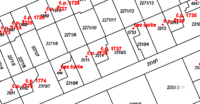 Dvůr Králové nad Labem 1737 na parcele st. 2014 v KÚ Dvůr Králové nad Labem, Katastrální mapa