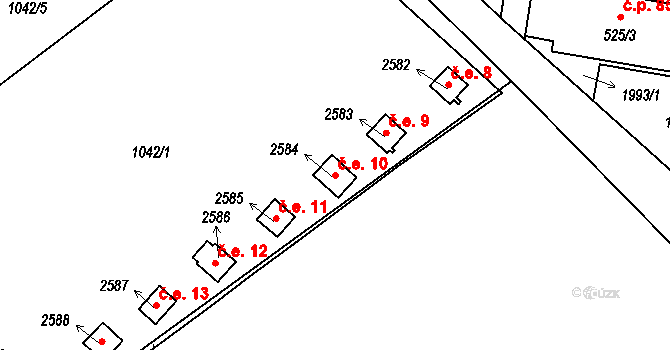 Hamrníky 10, Mariánské Lázně na parcele st. 2584 v KÚ Úšovice, Katastrální mapa