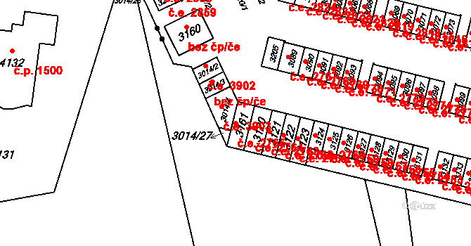 Podlesí 2765, Havířov na parcele st. 3161 v KÚ Bludovice, Katastrální mapa