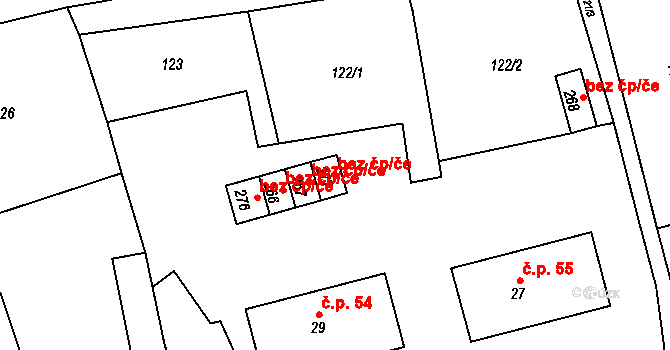 Mutěnín 45220140 na parcele st. 277 v KÚ Mutěnín, Katastrální mapa