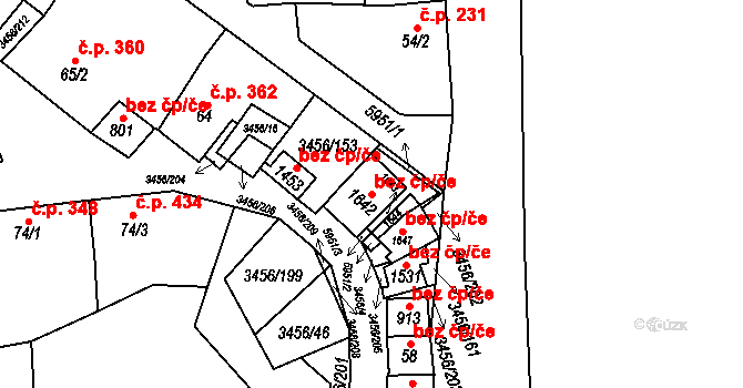 Hrušovany nad Jevišovkou 48443140 na parcele st. 1642 v KÚ Hrušovany nad Jevišovkou, Katastrální mapa