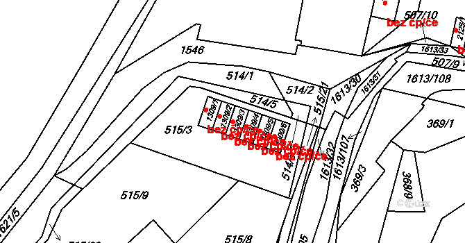 Prachatice 49606140 na parcele st. 1309/3 v KÚ Prachatice, Katastrální mapa