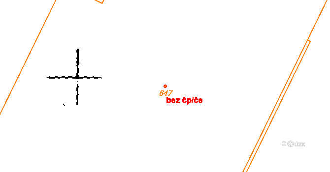 Mošnov 90036140 na parcele st. 647 v KÚ Mošnov, Katastrální mapa
