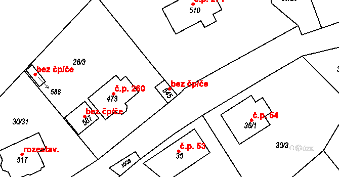 Nový Jáchymov 98386140 na parcele st. 545 v KÚ Nový Jáchymov, Katastrální mapa