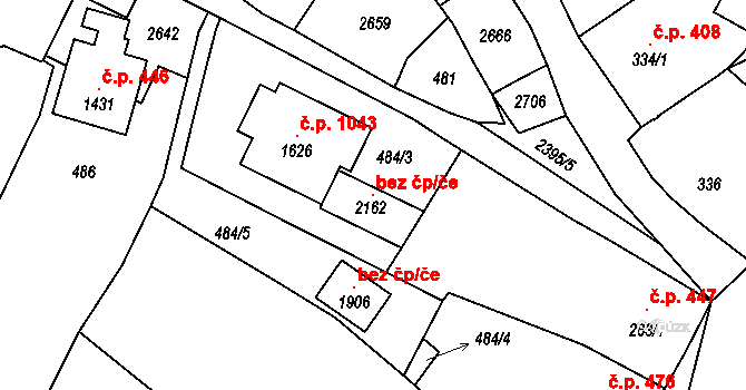 Polná 104514141 na parcele st. 2162 v KÚ Polná, Katastrální mapa