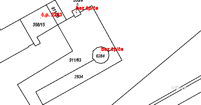 Hranice 105318141 na parcele st. 6284 v KÚ Hranice, Katastrální mapa