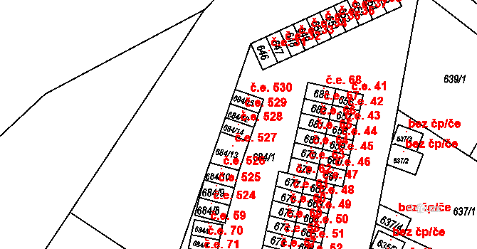 Miřetice u Klášterce nad Ohří 528, Klášterec nad Ohří na parcele st. 684/14 v KÚ Miřetice u Klášterce nad Ohří, Katastrální mapa