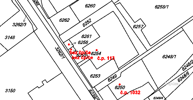 Petřvald 113 na parcele st. 6254 v KÚ Petřvald u Karviné, Katastrální mapa