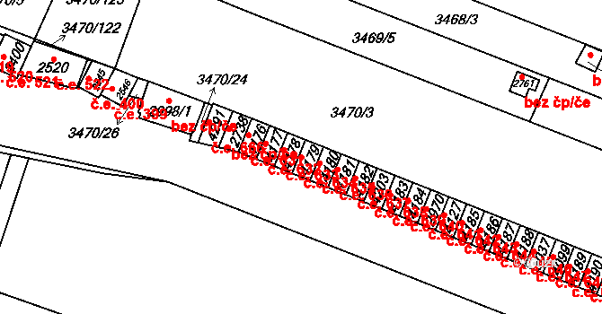 Kyjov 634 na parcele st. 4179 v KÚ Kyjov, Katastrální mapa