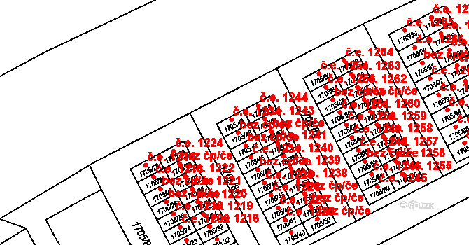 Kopřivnice 1234 na parcele st. 1705/49 v KÚ Kopřivnice, Katastrální mapa