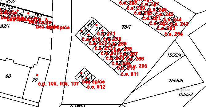 Miřetice u Klášterce nad Ohří 508, Klášterec nad Ohří na parcele st. 75 v KÚ Miřetice u Klášterce nad Ohří, Katastrální mapa