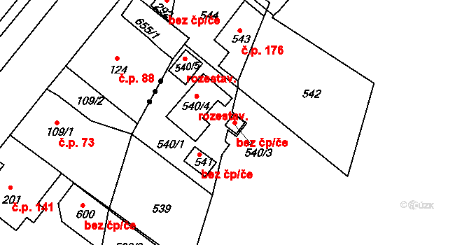 Otovice 39654141 na parcele st. 729 v KÚ Otovice u Karlových Var, Katastrální mapa