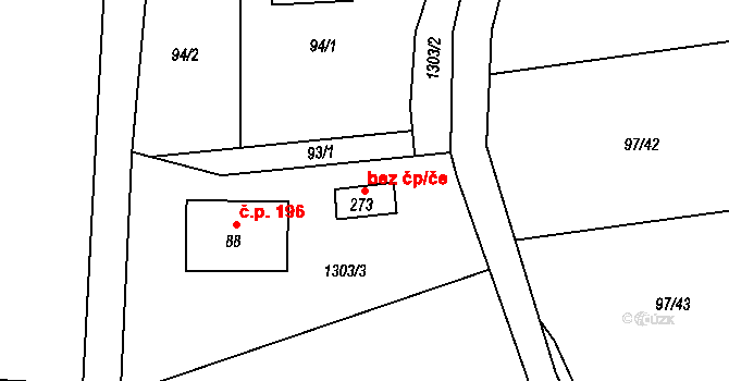 Vysoká nad Labem 40318141 na parcele st. 273 v KÚ Vysoká nad Labem, Katastrální mapa