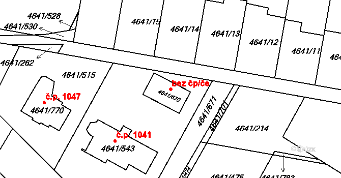 Velké Pavlovice 40654141 na parcele st. 4641/670 v KÚ Velké Pavlovice, Katastrální mapa