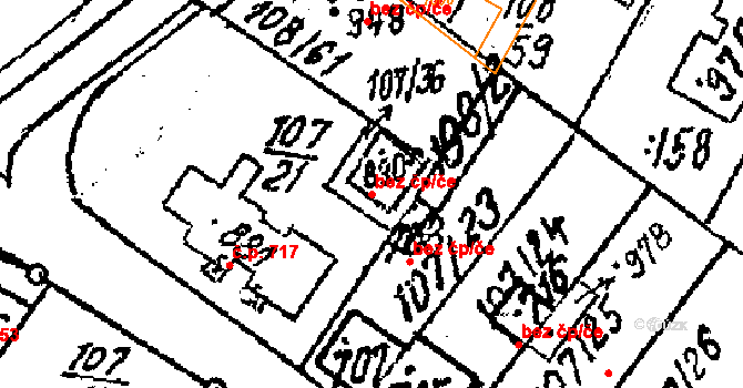 Kostice 41238141 na parcele st. 890 v KÚ Kostice, Katastrální mapa