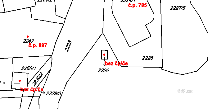Krnov 43269141 na parcele st. 2226 v KÚ Opavské Předměstí, Katastrální mapa