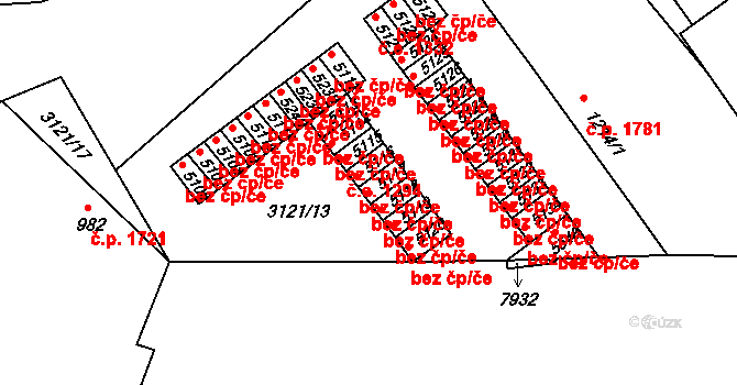 Kroměříž 43284141 na parcele st. 5117 v KÚ Kroměříž, Katastrální mapa