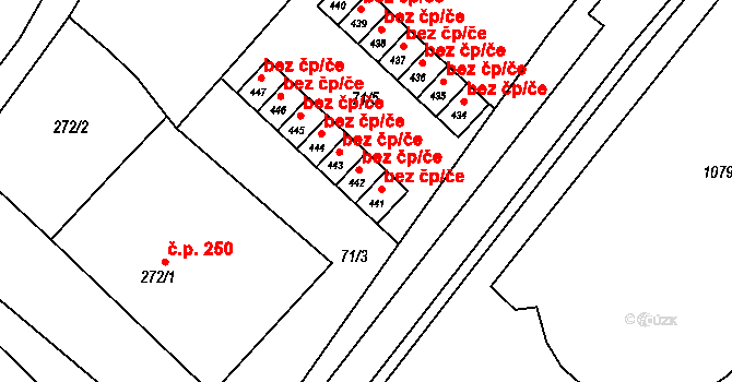 Vidnava 43562141 na parcele st. 442 v KÚ Vidnava, Katastrální mapa