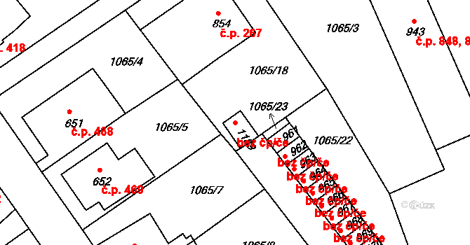 Vamberk 44279141 na parcele st. 1189 v KÚ Vamberk, Katastrální mapa