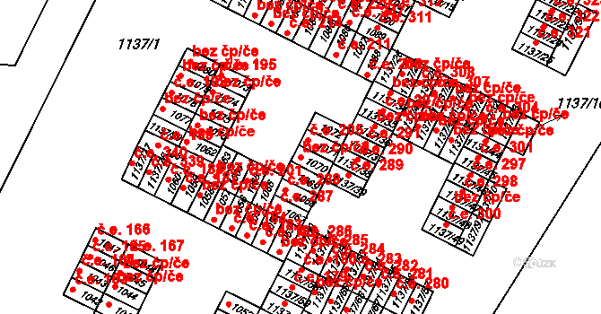 Moravský Krumlov 44389141 na parcele st. 1070 v KÚ Moravský Krumlov, Katastrální mapa
