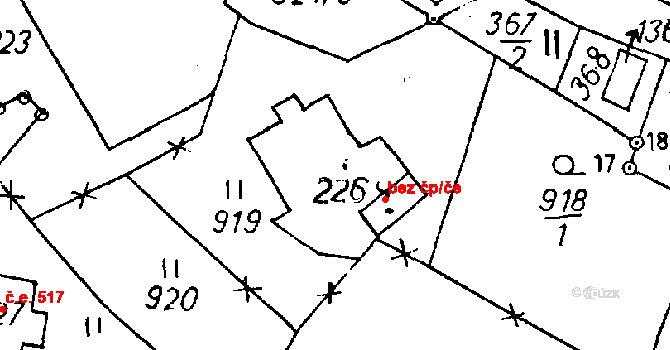 Jeřmanice 47308141 na parcele st. 226 v KÚ Jeřmanice, Katastrální mapa