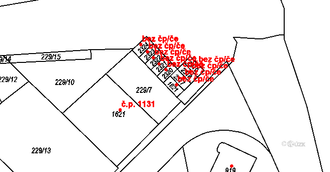 Čáslav 48521141 na parcele st. 1821 v KÚ Čáslav, Katastrální mapa