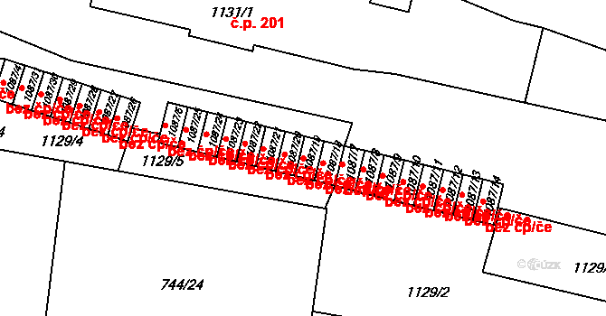 Liberec 48900141 na parcele st. 1087/19 v KÚ Horní Růžodol, Katastrální mapa