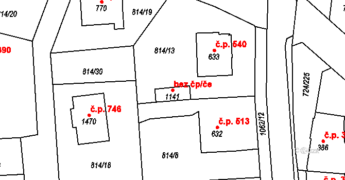 Světlá nad Sázavou 49733141 na parcele st. 1141 v KÚ Světlá nad Sázavou, Katastrální mapa