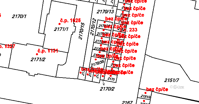 Tachov 50800141 na parcele st. 2170/34 v KÚ Tachov, Katastrální mapa