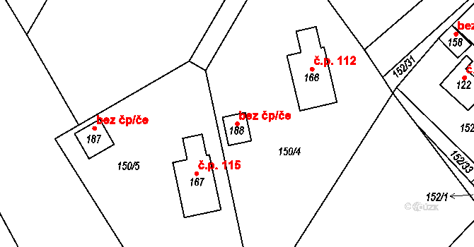 Skomelno 78862141 na parcele st. 188 v KÚ Skomelno, Katastrální mapa